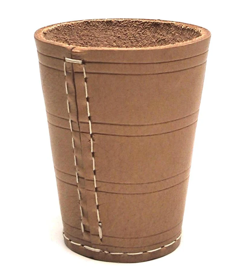Godets cuir naturel - 10 cm