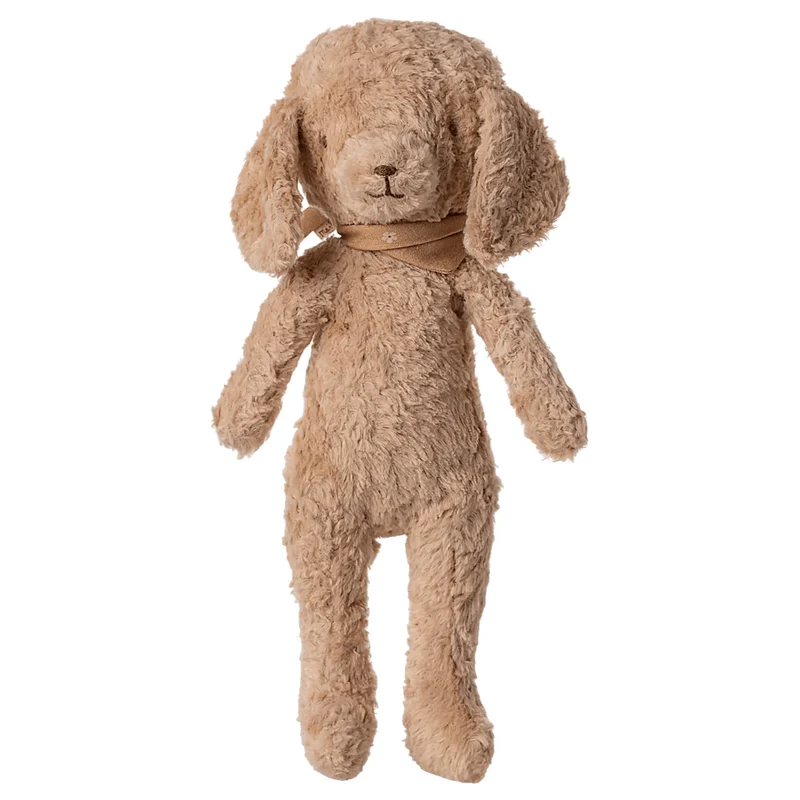 Chien Caniche, Peluche Vintage - Rosé Poudré