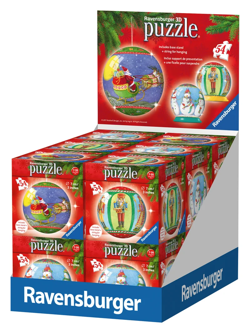 Boule de Noël 3D 54 pièces (modèles assortis)