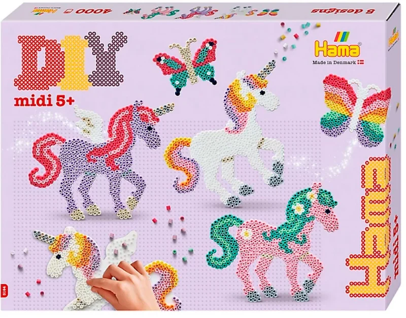 Hama- Boite 4000 perles chevaux magiques