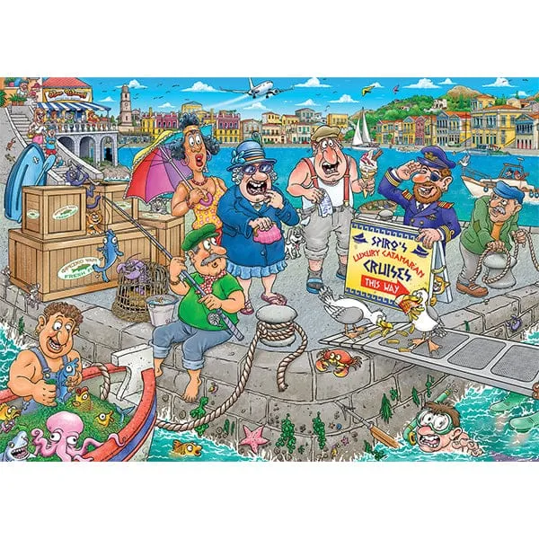 Wasgij Original 47 - Le radeau à la dérive | Boating Bedlam (1000 pcs)