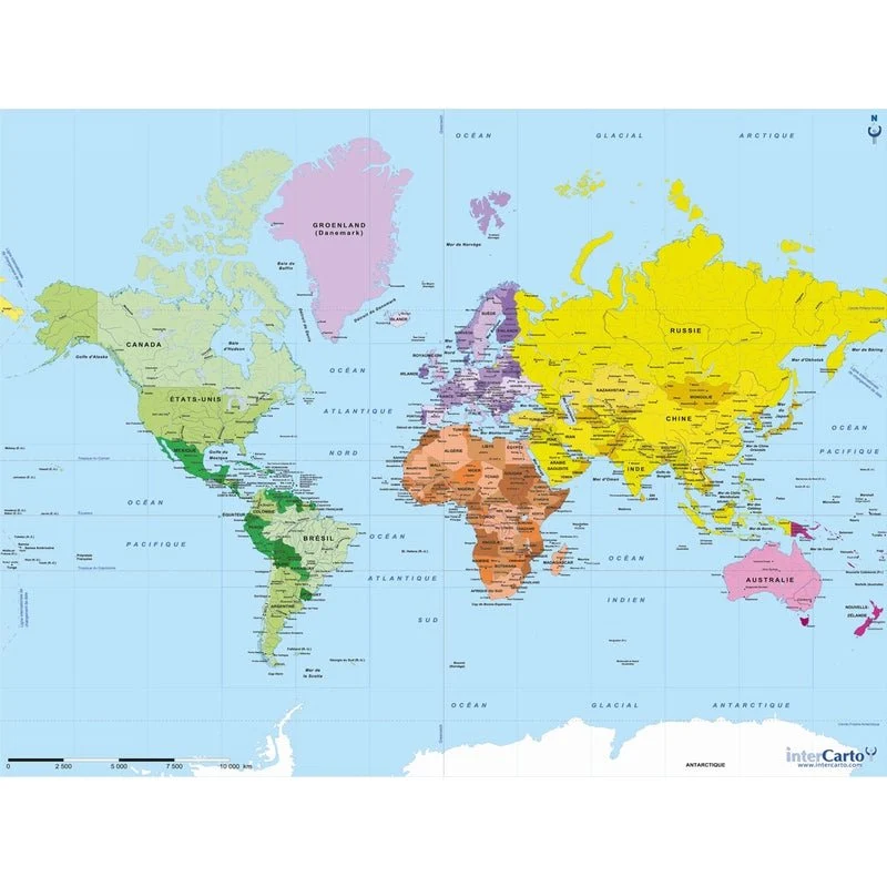 Puzzle MW - 50 PIECES - CARTE DU MONDE