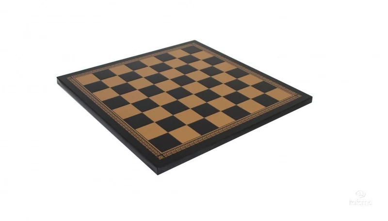 Plateau d'échecs / échiquier en Cuir et Salpa - Noir - T2 - Ital Fama
