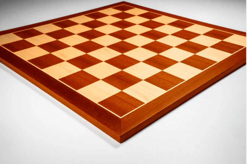 Plateau d'échecs / échiquier en acajou - Bords fins - Ferrer