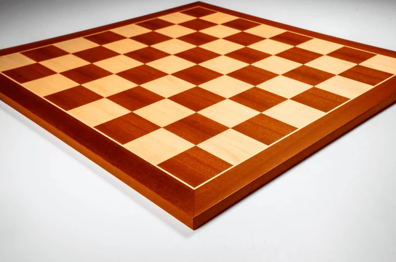 Plateau d'échecs / échiquier en acajou - Bords fins - Ferrer