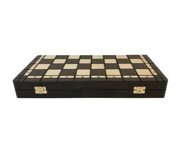 Jeu d'échecs - Coffre pyrogravé