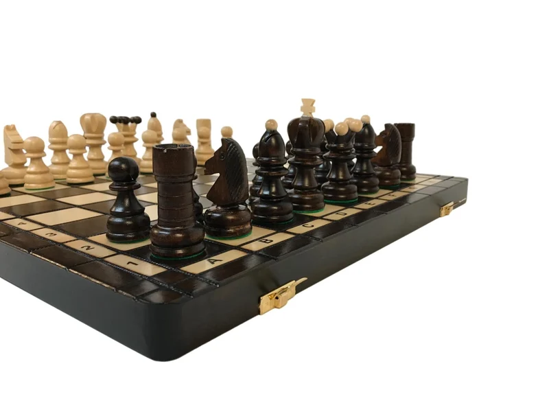 Jeu d'échecs - Coffre pyrogravé