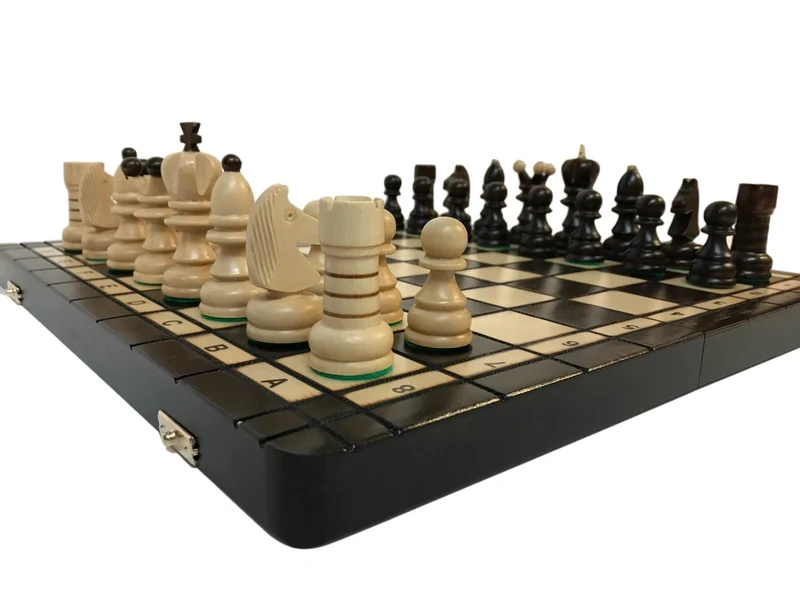 Jeu d'échecs - Coffre pyrogravé