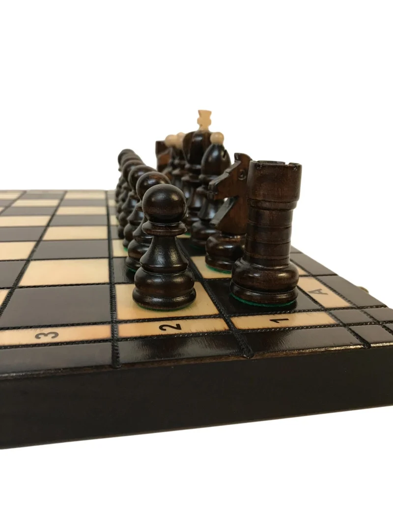 Jeu d'échecs - Coffre pyrogravé