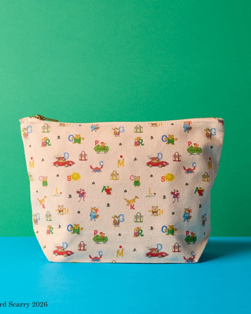 Merci x Richard Scarry - Pochette En Coton Alphabet - Écru