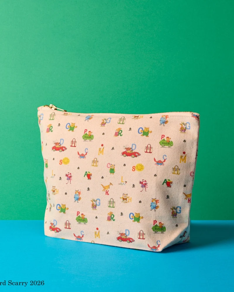 Merci x Richard Scarry - Pochette En Coton Alphabet - Écru