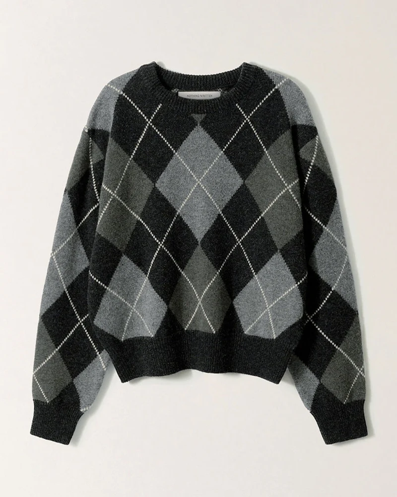 Nothing Written - Pull Marais Argyle - Gris