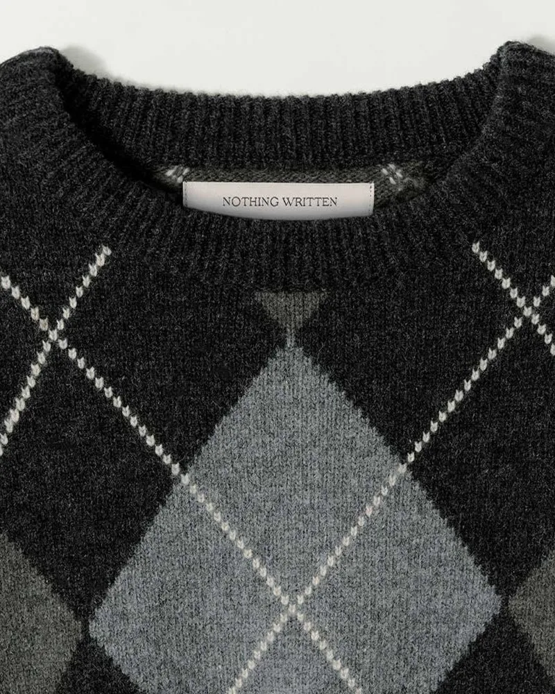Nothing Written - Pull Marais Argyle - Gris