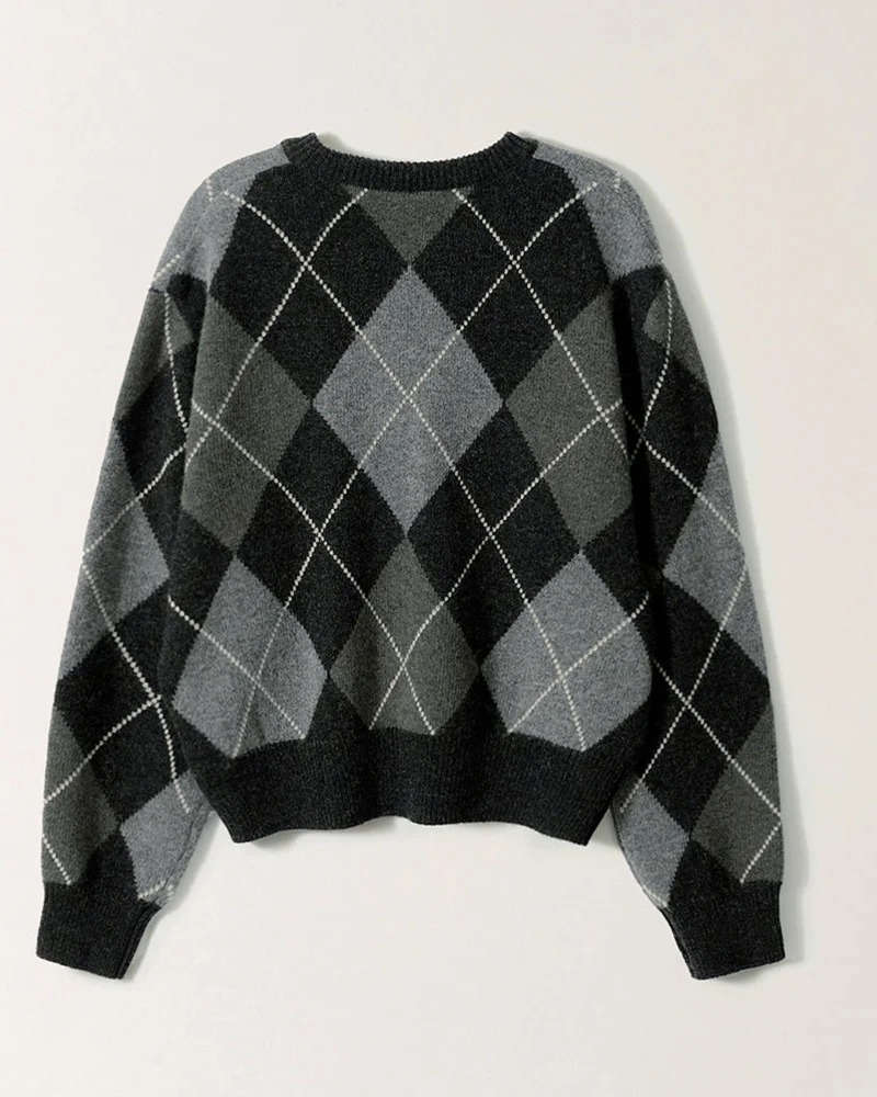 Nothing Written - Pull Marais Argyle - Gris