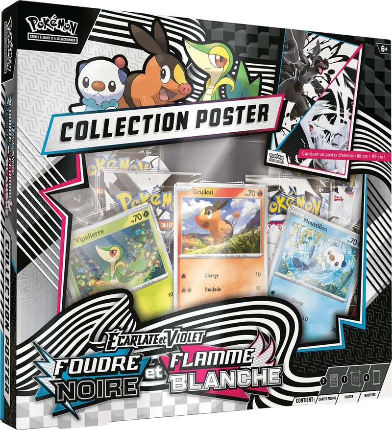 Pokémon - EV10.5 - Coffret Poster Foudre Noire Flamme Blanche - FR