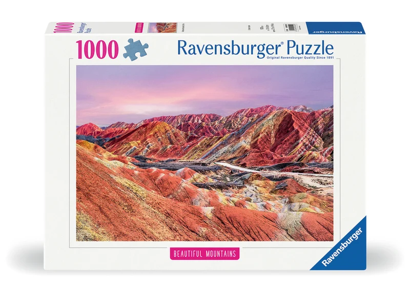 Beautiful Mountains - Rainbow Mountains, China (1000 pcs)