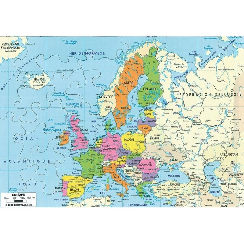 Puzzle MW - 50 p - Carte d'Europe
