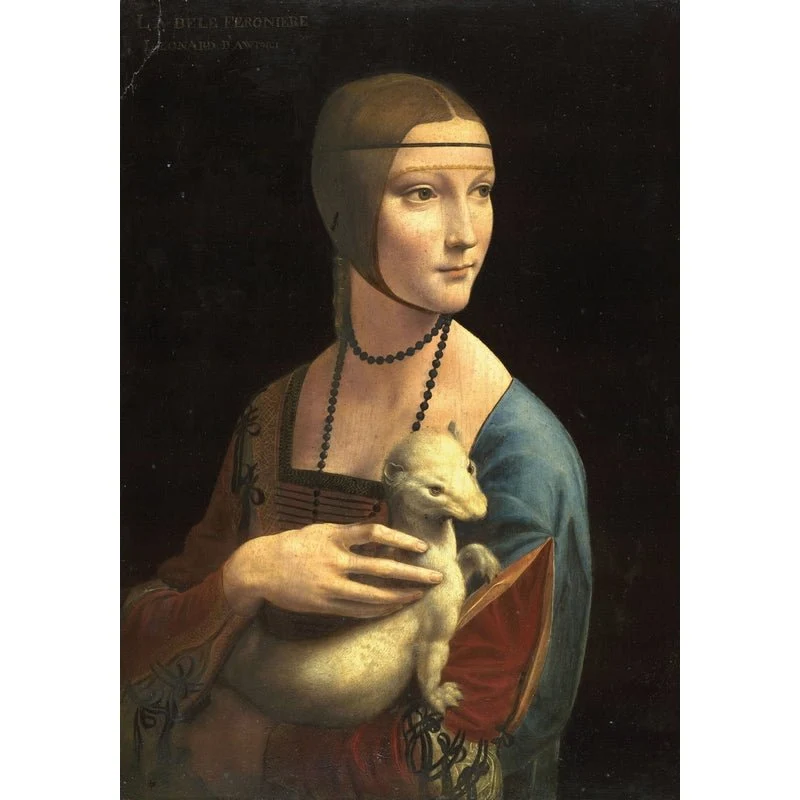 Puzzle MW - 24 p - La dame à l'hermine - Léonard De Vinci