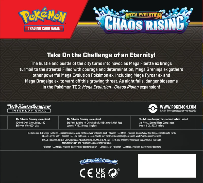 Pokémon ME04 Chaos Rising 1 booster E