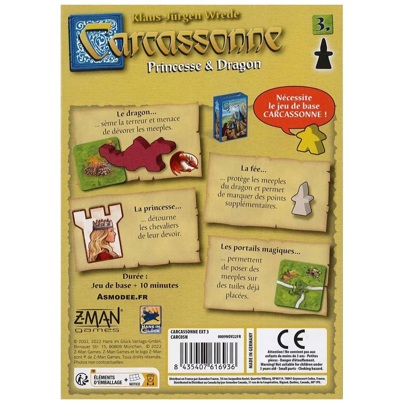 Carcassonne : Princesse et Dragon (Ext.3)