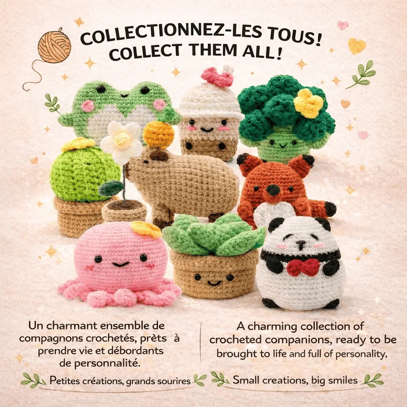 Kit DIY Crochet: Doux renard (ML)
