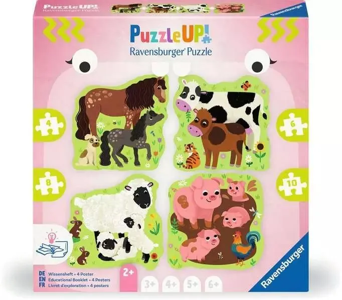 Puzzle Up Farm Animals (4, 6, 8 & 10 pcs)