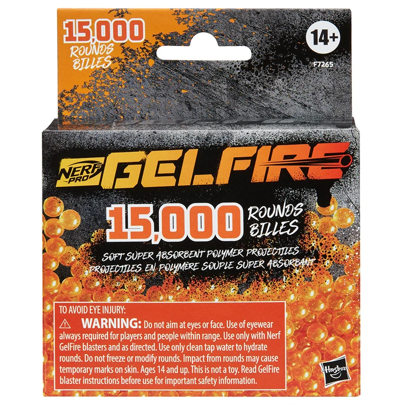 Nerf Gelfire - 15K recharges oranges
