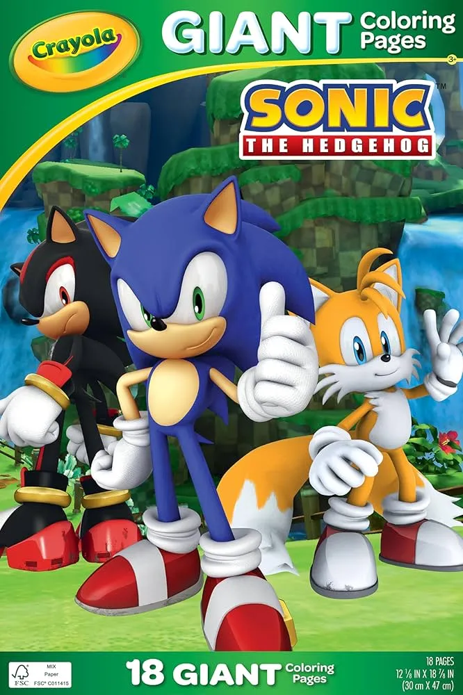 Cahier à colorier géant Sonic