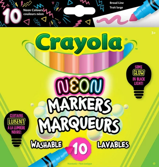10 Marqueurs Néon lavables