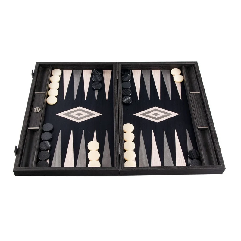 Backgammon chêne - Gris