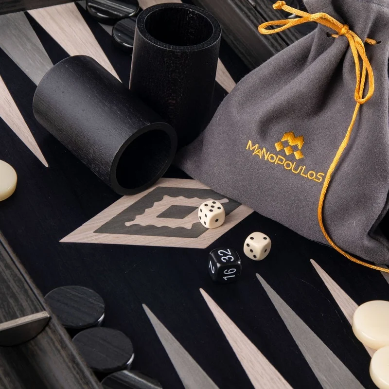 Backgammon chêne - Gris