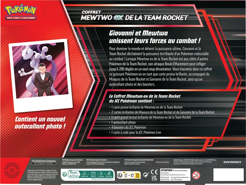 Coffret Juin 2025 - Mewtwo-Ex de la Team Rocket
