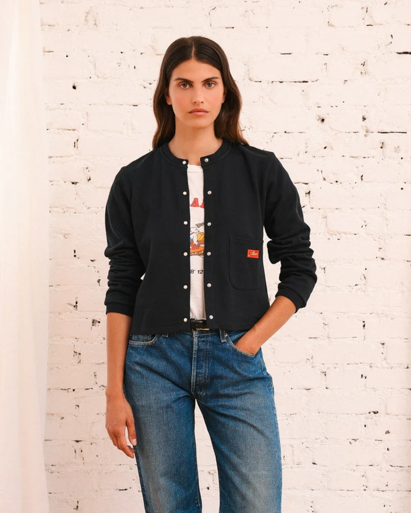Merci - Gilet Rose - Noir