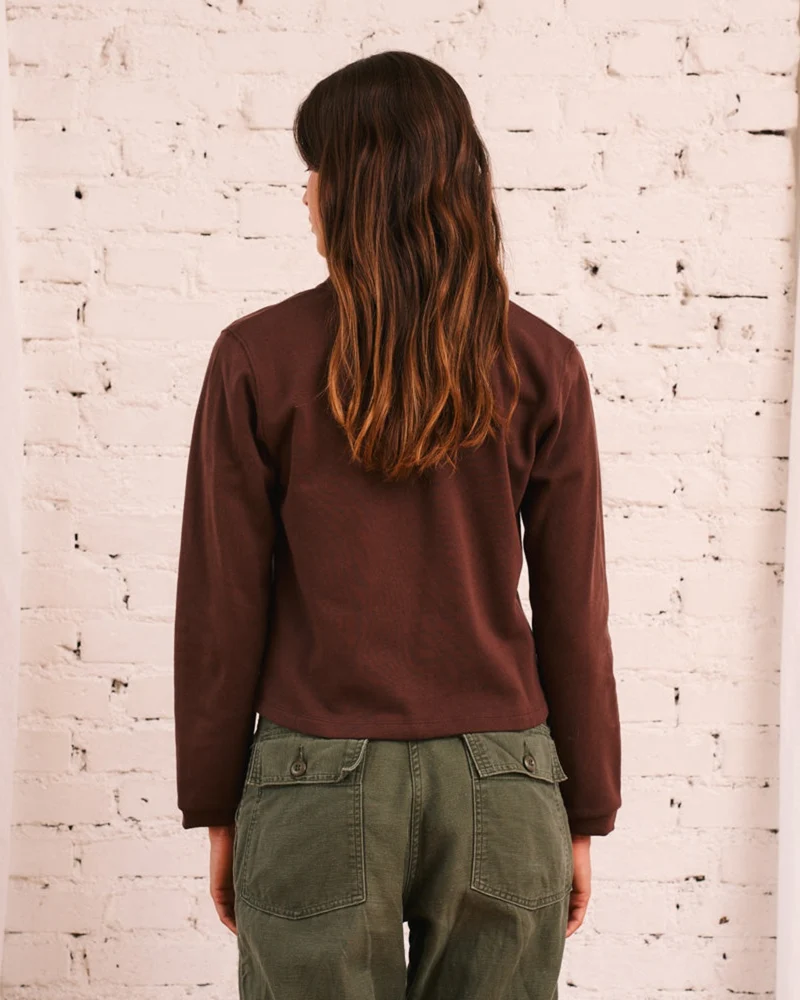 Merci - Gilet Rose - Marron