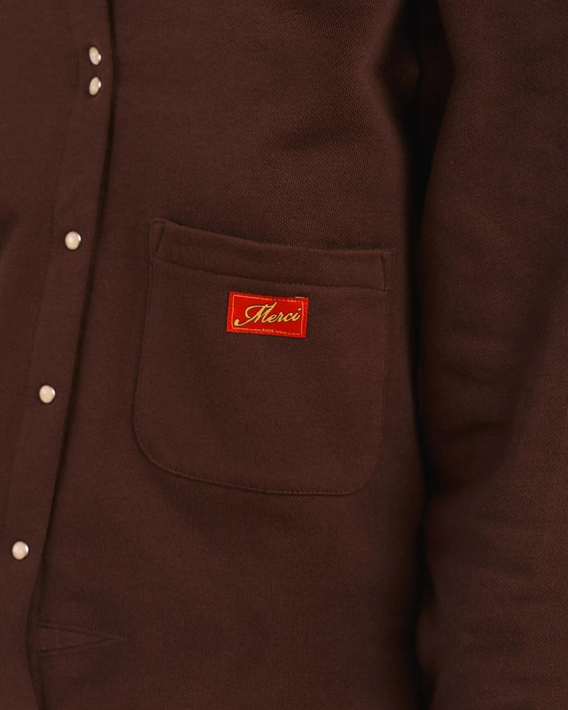 Merci - Gilet Rose - Marron
