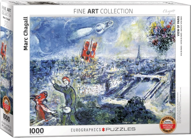 Puzzle Eurographics - 1000 p - Le bouquet de Paris - Chagall