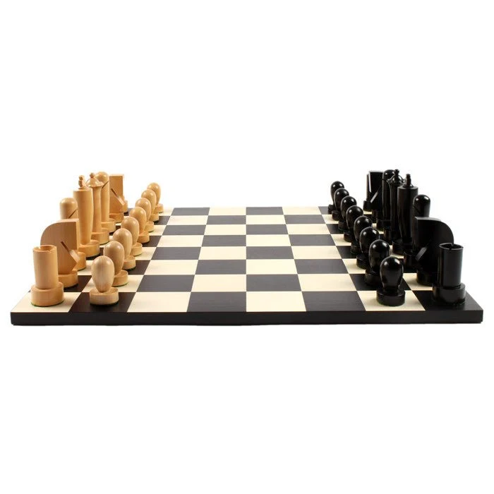 Ensemble d'échecs Berliner en sycomore et poirier teinté bois - Ulbrich