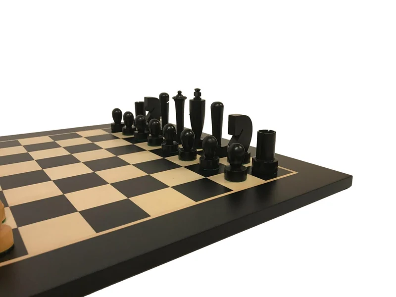 Ensemble d'échecs Berliner en sycomore et poirier teinté bois - Ulbrich