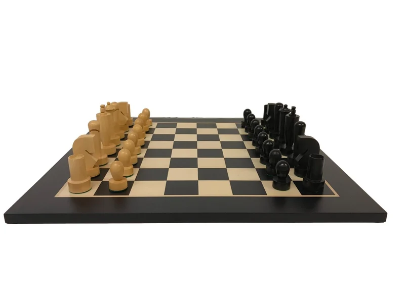 Ensemble d'échecs Berliner en sycomore et poirier teinté bois - Ulbrich