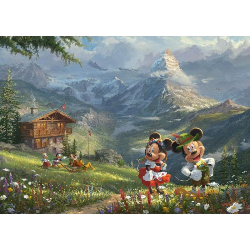 Puzzle Disney - Mickey Et Minnie Dans Les Alpes