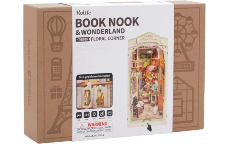 Serre-livre "BookNook" Coin floral