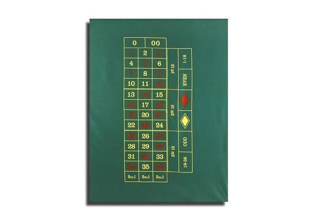 Tapis de Roulette Américaine - Double zéro