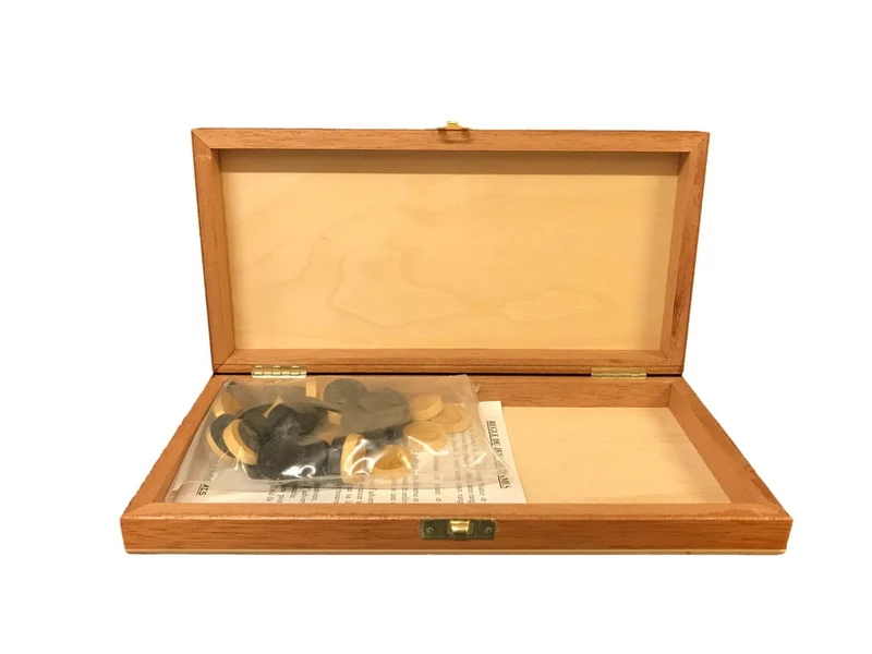 Coffret de dames pliant en bois marqueté - 235x130 mm - CH