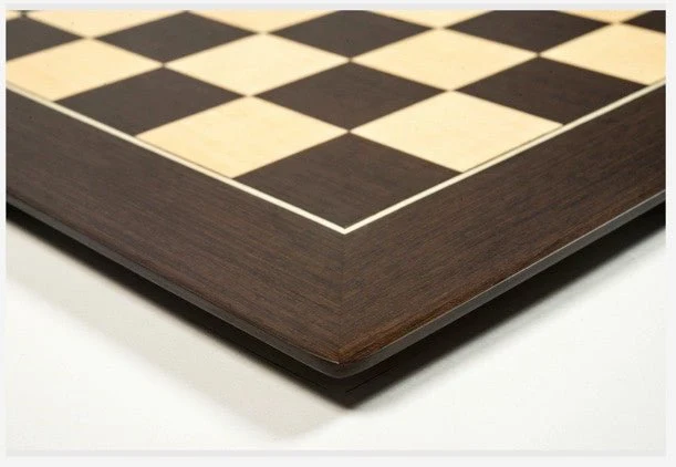 Plateau d'échecs / échiquier en wengé - bords biseautés - Ferrer