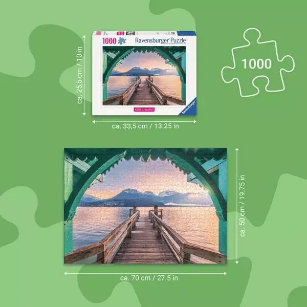Footbridge at Lac d'Annecy (1000pcs)