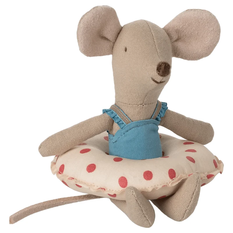 Souris De Plage Avec Flotteur, Petite Soeur - Point Rouge