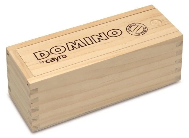 Dominos double 6 bicolores à pivots - boite plumier