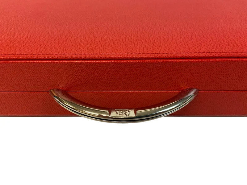 Backgammon en Cuir véritable MM - Rouge - Renzo Romagnoli