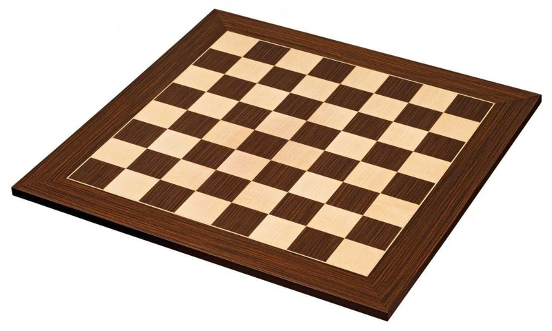 Plateau d'échecs / échiquier en palissandre zebré et sycomore