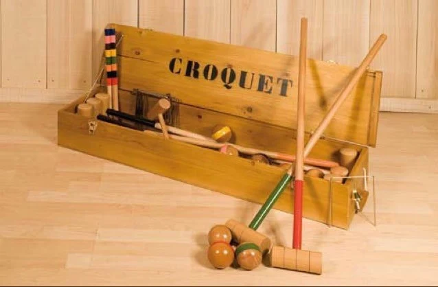 Croquet 8 Joueurs - Boite huilée